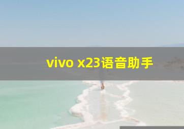 vivo x23语音助手